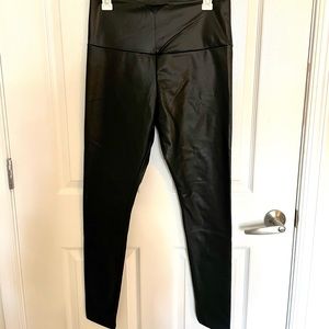 Tight fit faux leather pants